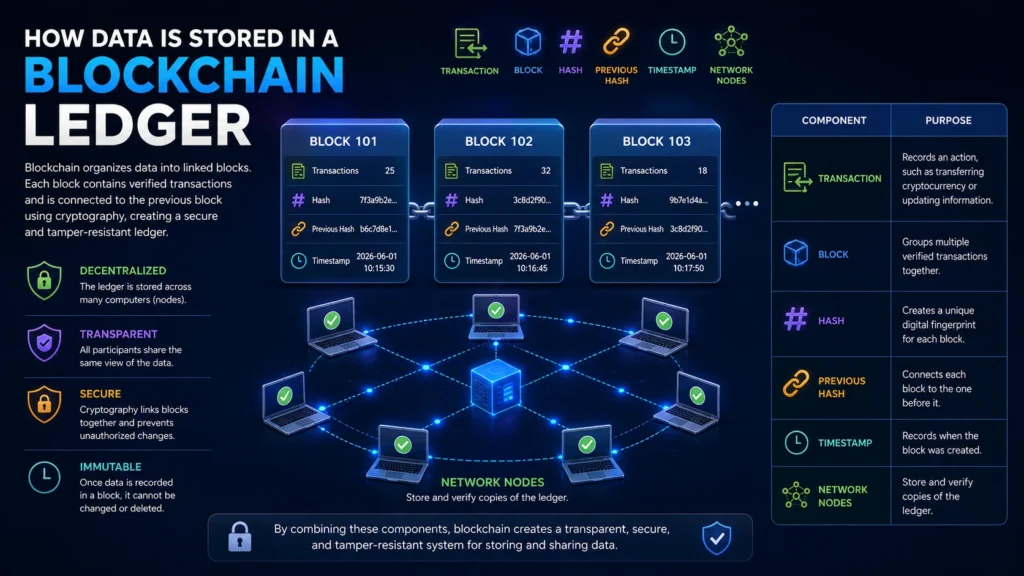 How-Data-Is-Stored-in-a-Blockchain-Ledger