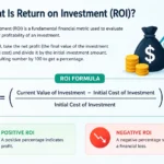 Step-by-step financial metrics visualization using StormNex ROI calculator online tool.